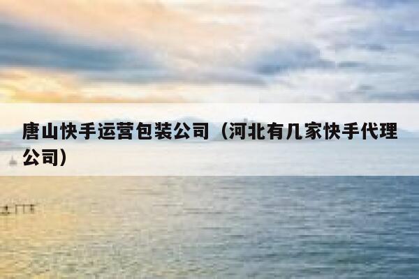 唐山快手运营包装公司（河北有几家快手代理公司）