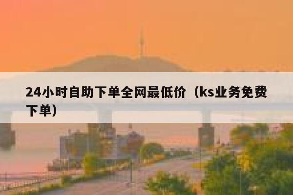 24小时自助下单全网最低价（ks业务免费下单）