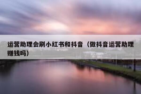 运营助理会刷小红书和抖音（做抖音运营助理赚钱吗）