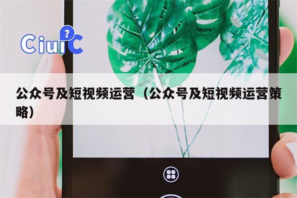 公众号及短视频运营（公众号及短视频运营策略）