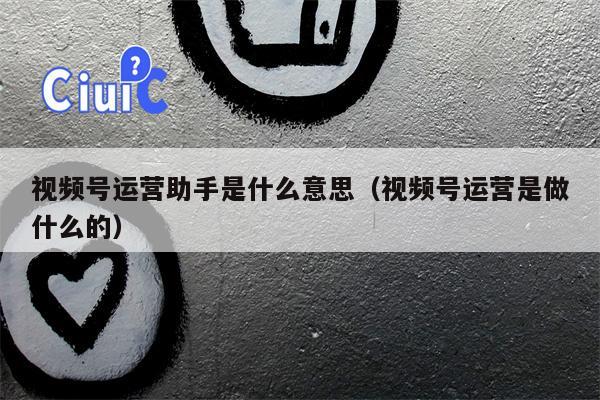 视频号运营助手是什么意思（视频号运营是做什么的）