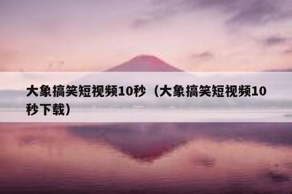 大象搞笑短视频10秒（大象搞笑短视频10秒下载）