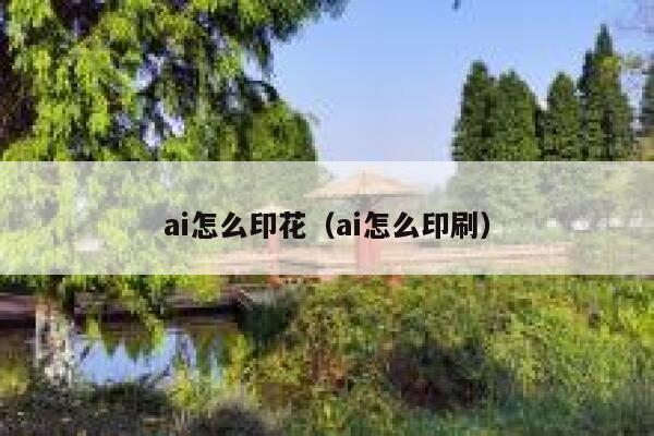 ai怎么印花（ai怎么印刷）