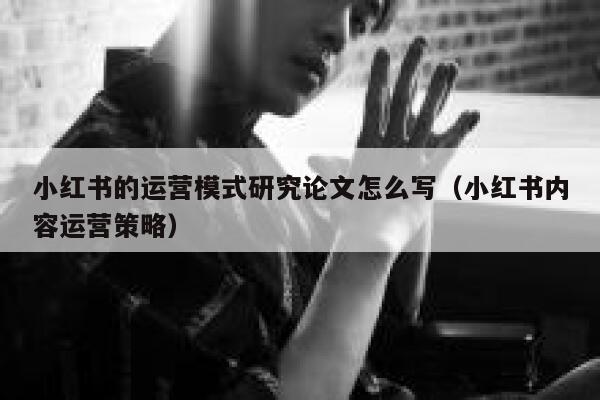 小红书的运营模式研究论文怎么写（小红书内容运营策略）