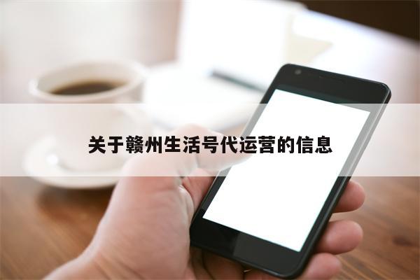 关于赣州生活号代运营的信息