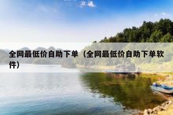 全网最低价自助下单（全网最低价自助下单软件）