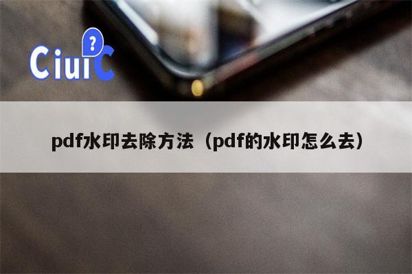 pdf水印去除方法（pdf的水印怎么去）