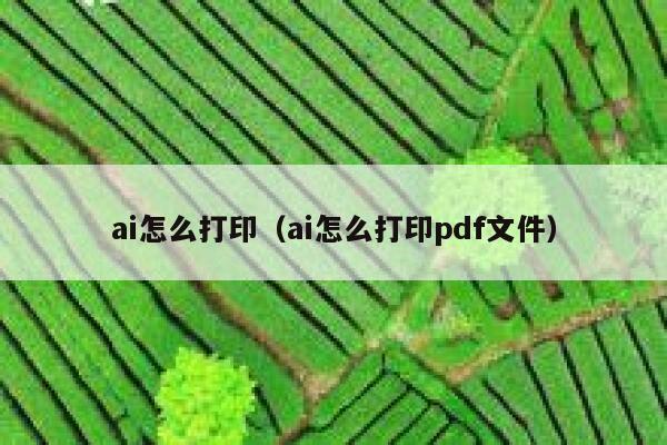 ai怎么打印（ai怎么打印pdf文件）