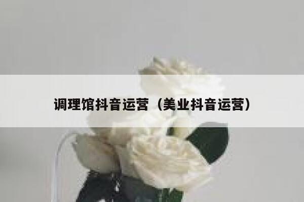 调理馆抖音运营（美业抖音运营）