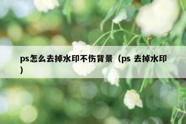 ps怎么去掉水印不伤背景（ps 去掉水印）