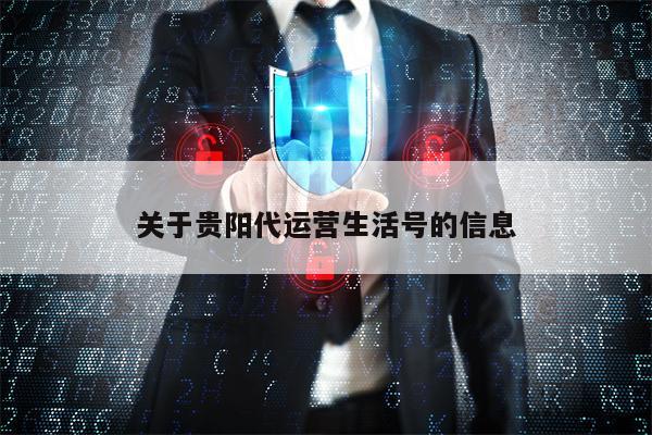 关于贵阳代运营生活号的信息