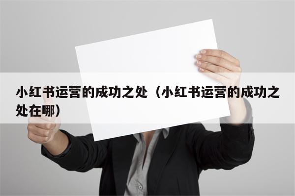 小红书运营的成功之处（小红书运营的成功之处在哪）