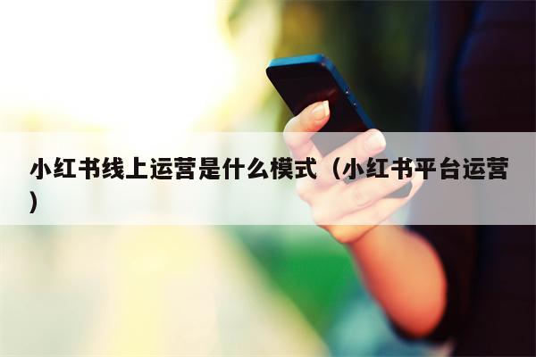 小红书线上运营是什么模式（小红书平台运营）