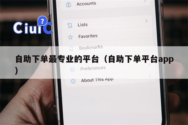 自助下单最专业的平台（自助下单平台app）