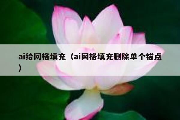 ai给网格填充（ai网格填充删除单个锚点）