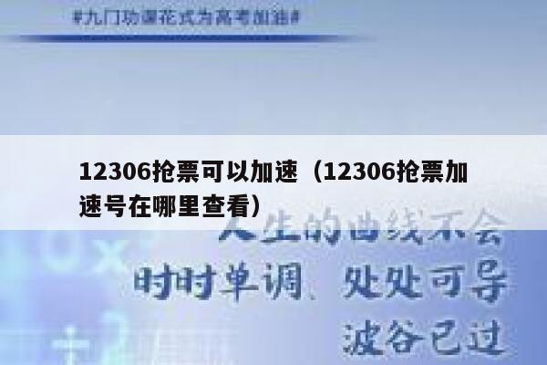 12306抢票可以加速（12306抢票加速号在哪里查看）