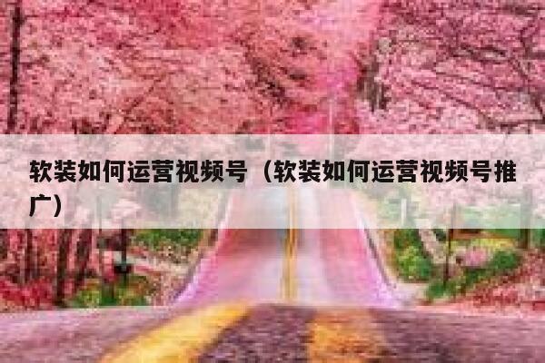 软装如何运营视频号（软装如何运营视频号推广）