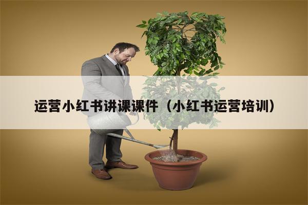 运营小红书讲课课件（小红书运营培训）