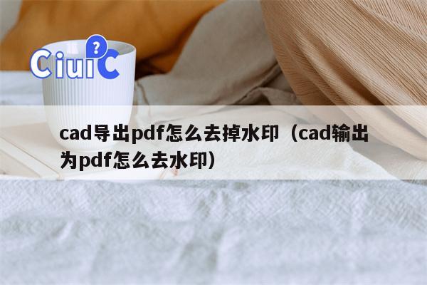 cad导出pdf怎么去掉水印（cad输出为pdf怎么去水印）