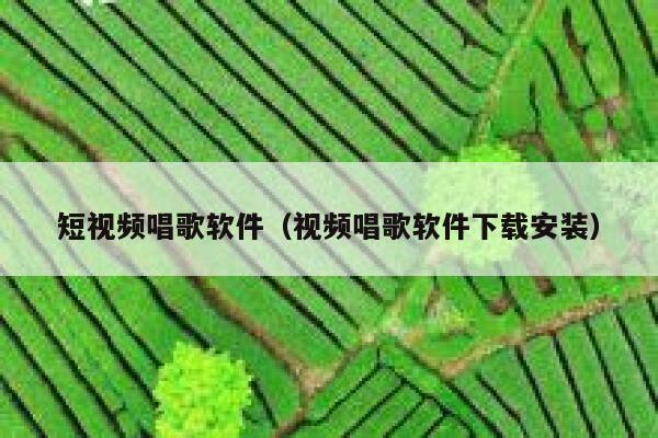 短视频唱歌软件（视频唱歌软件下载安装）