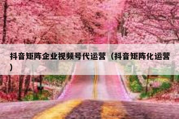 抖音矩阵企业视频号代运营（抖音矩阵化运营）