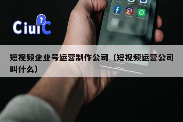 短视频企业号运营制作公司（短视频运营公司叫什么）