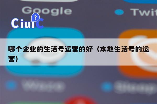 哪个企业的生活号运营的好（本地生活号的运营）