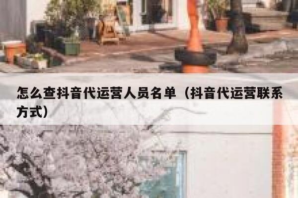 怎么查抖音代运营人员名单（抖音代运营联系方式）