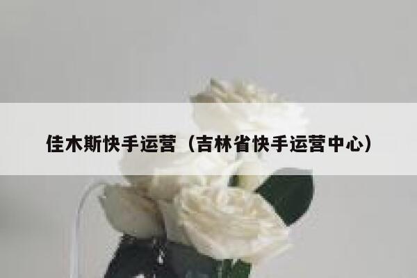 佳木斯快手运营（吉林省快手运营中心）