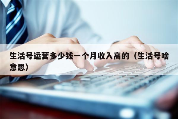 生活号运营多少钱一个月收入高的（生活号啥意思）